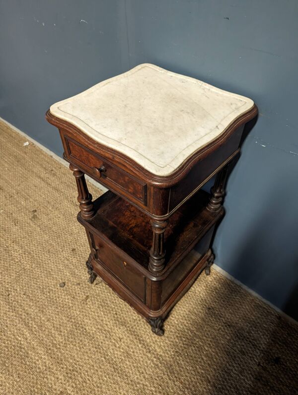 Chevet style Louis XVI en acajou et palissandre