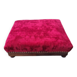 Red velvet footrest