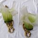 Pair of gilded metal glass paste sconces from the early 20th century