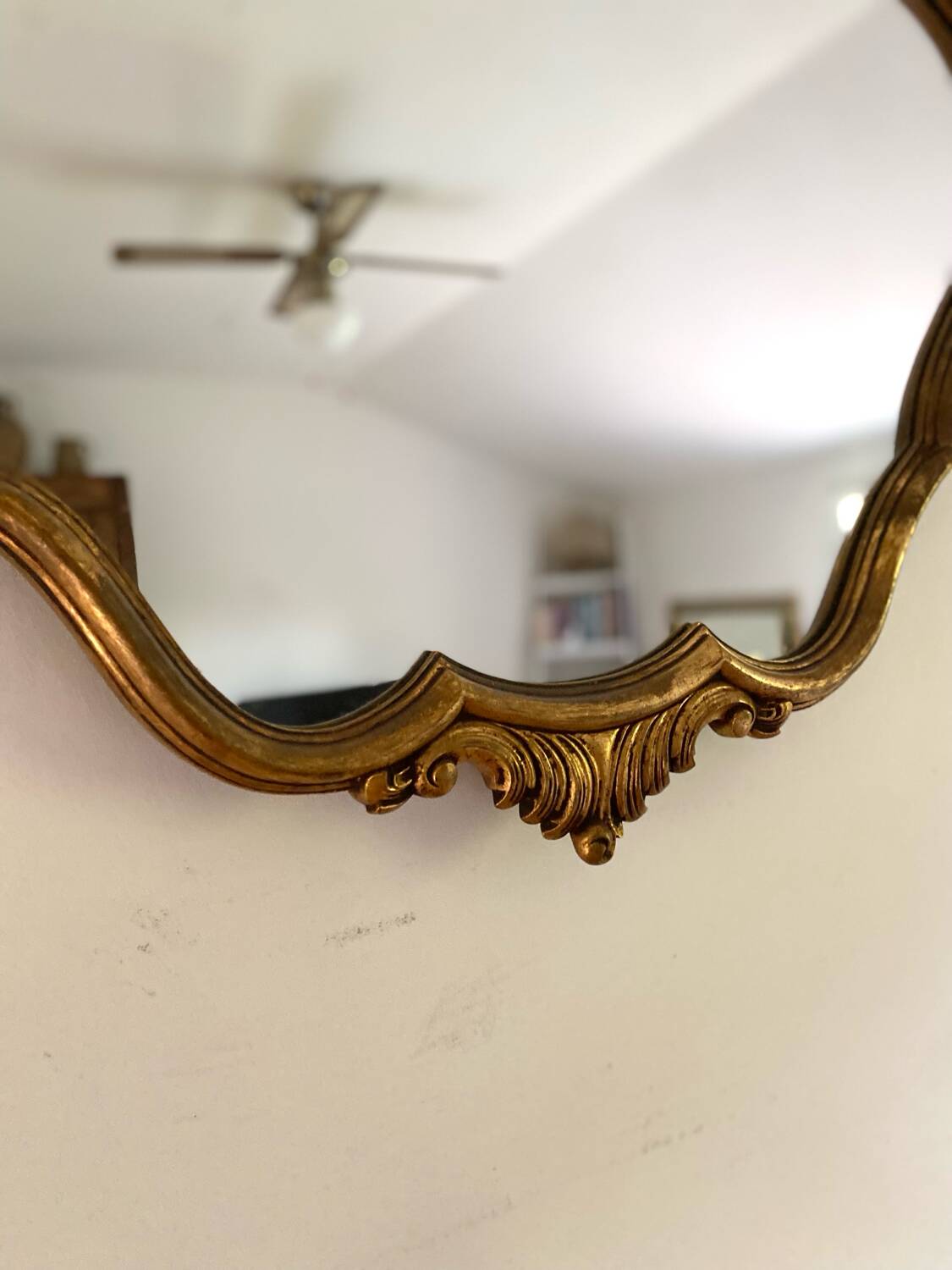 Antique Baroque Shell Mirror