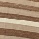 Dark Brown & Beige Striped Pattern Turkish Kilim Rug, 311x394Cm