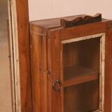 Old showcase - art deco mirror in burmese teak