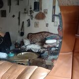 Italian round wall mirror from the 1960s.