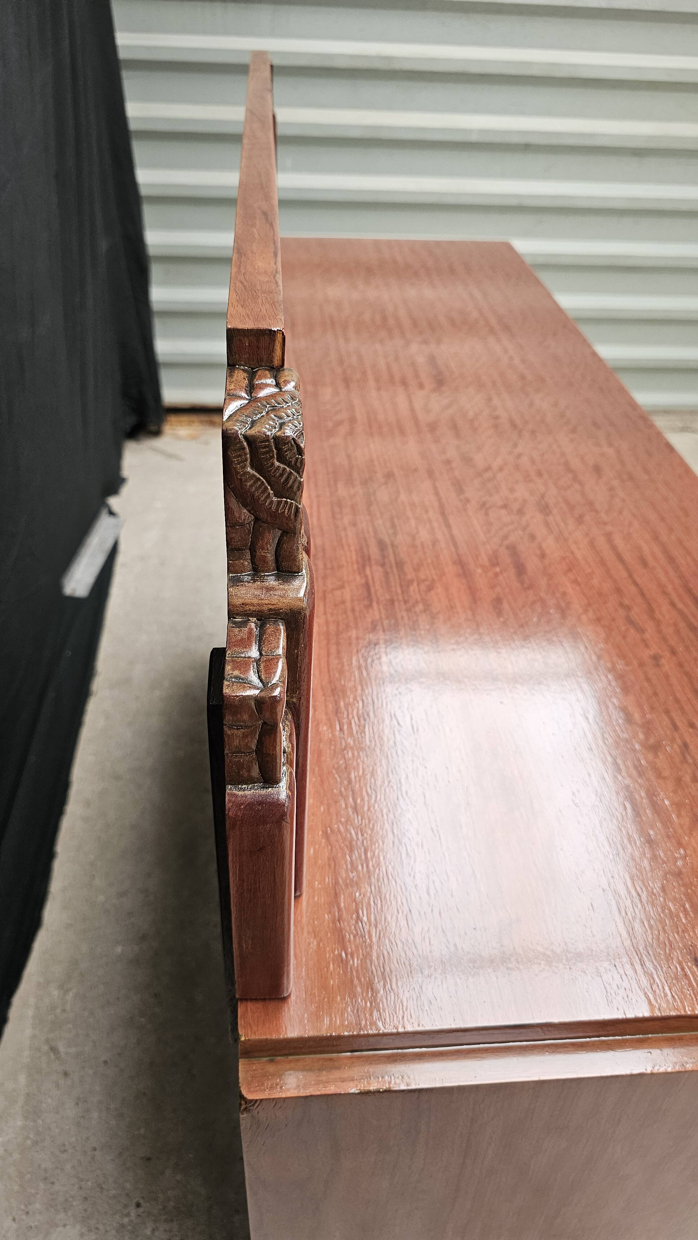 Art Deco buffet by Saddier & Fils in solid rosewood and veneer.