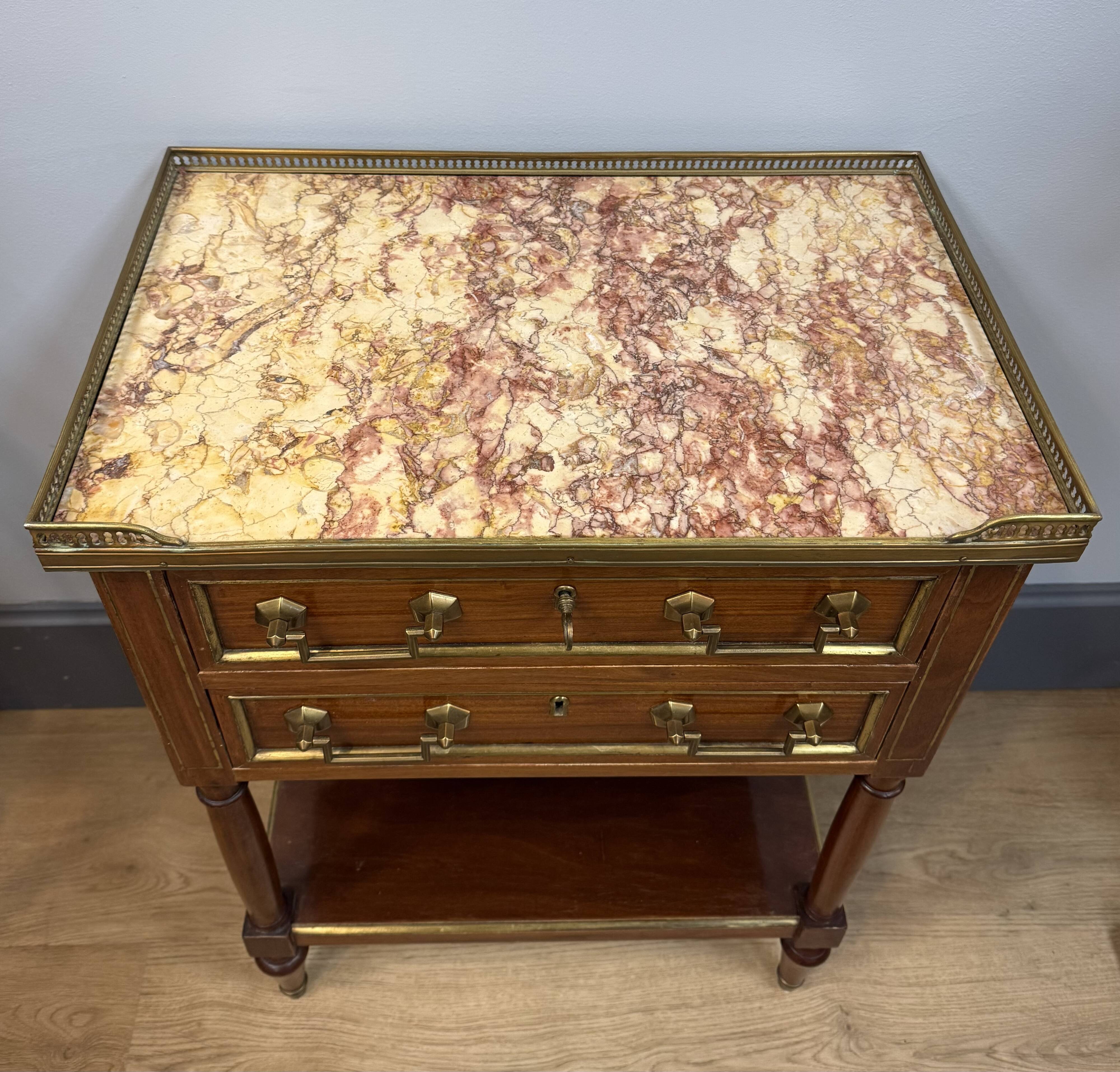 Mahogany chiffonnier in Louis XVI style.