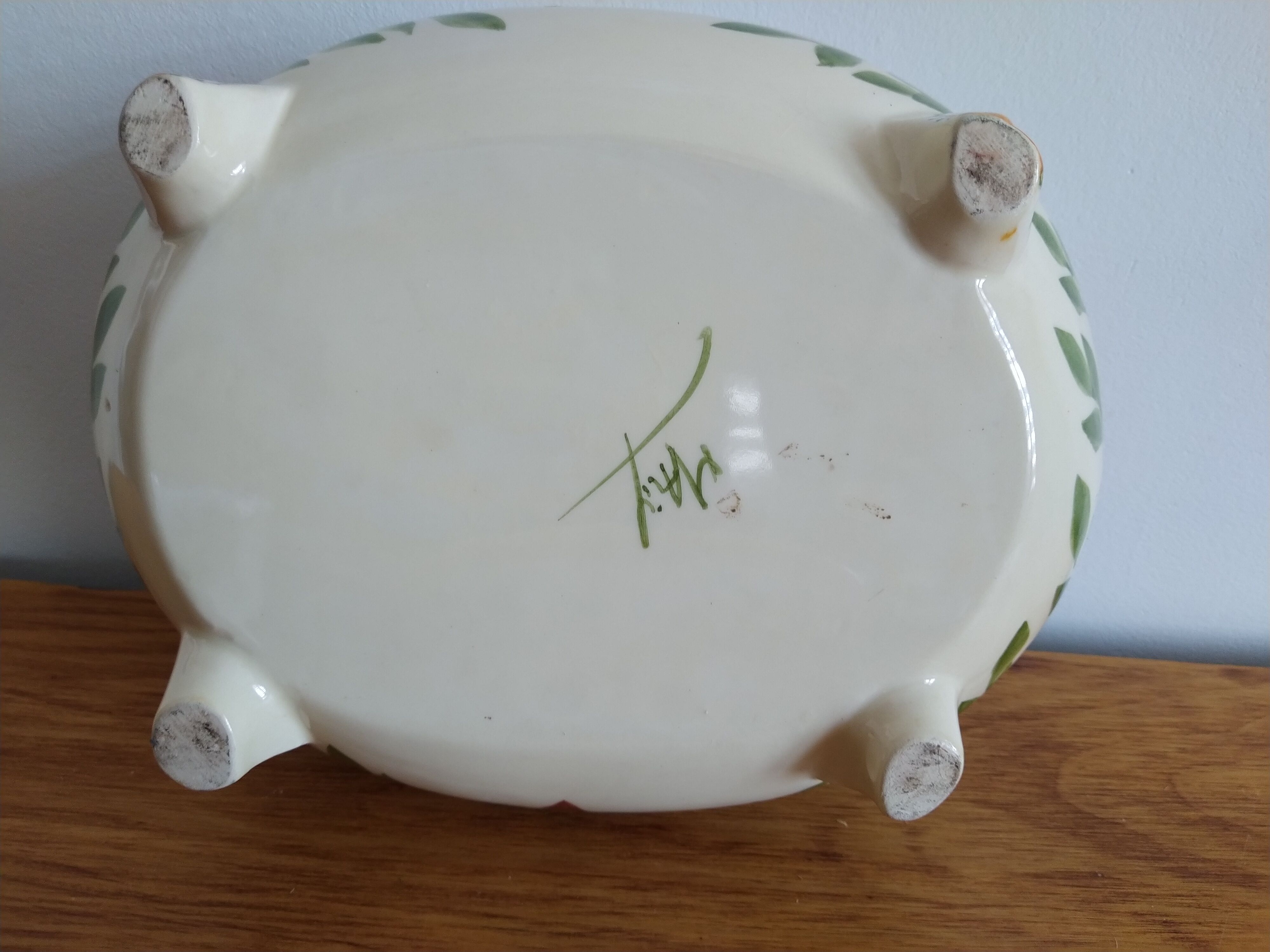 Handmade vintage ceramic soup kitchen