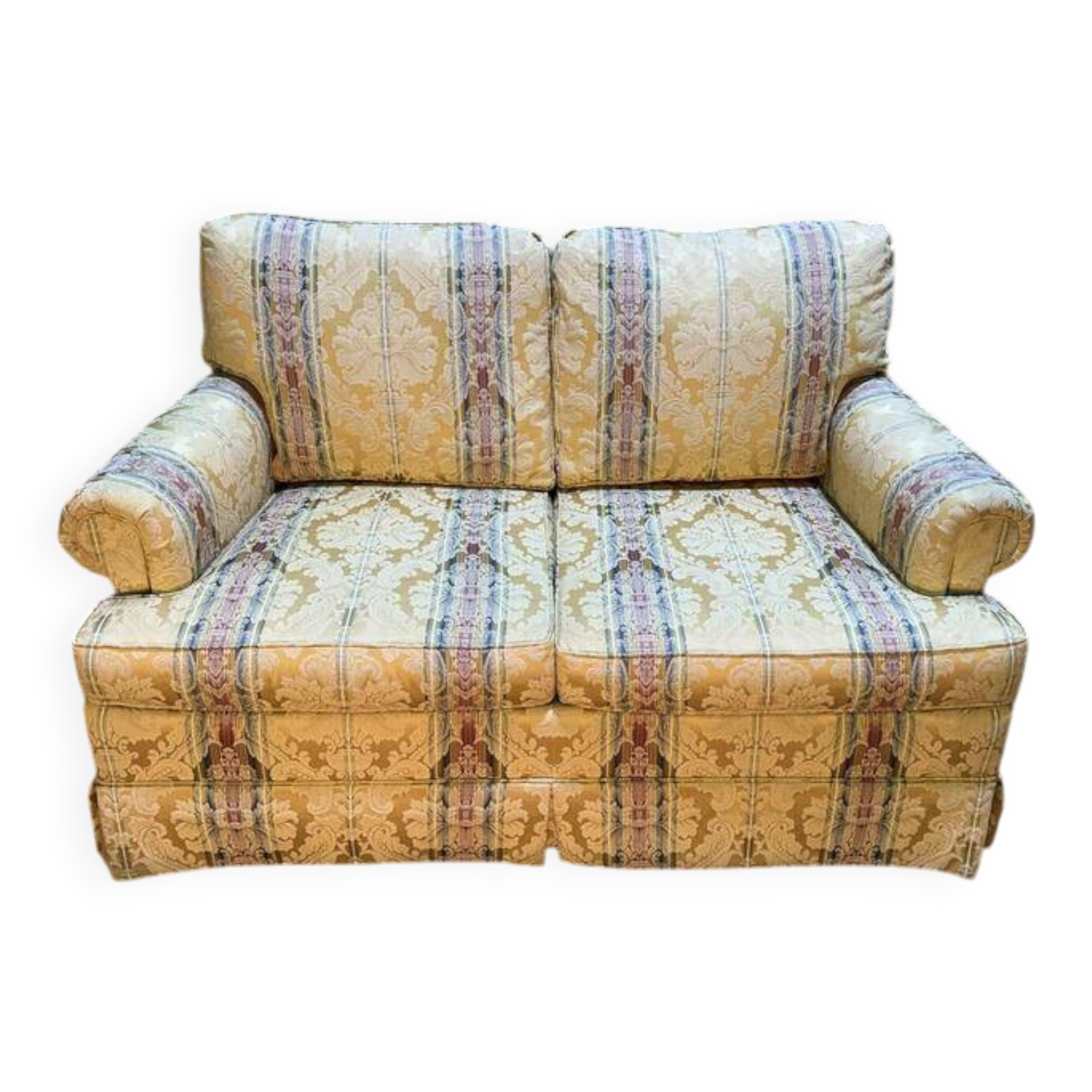 Canapé de style anglais en soie - damas