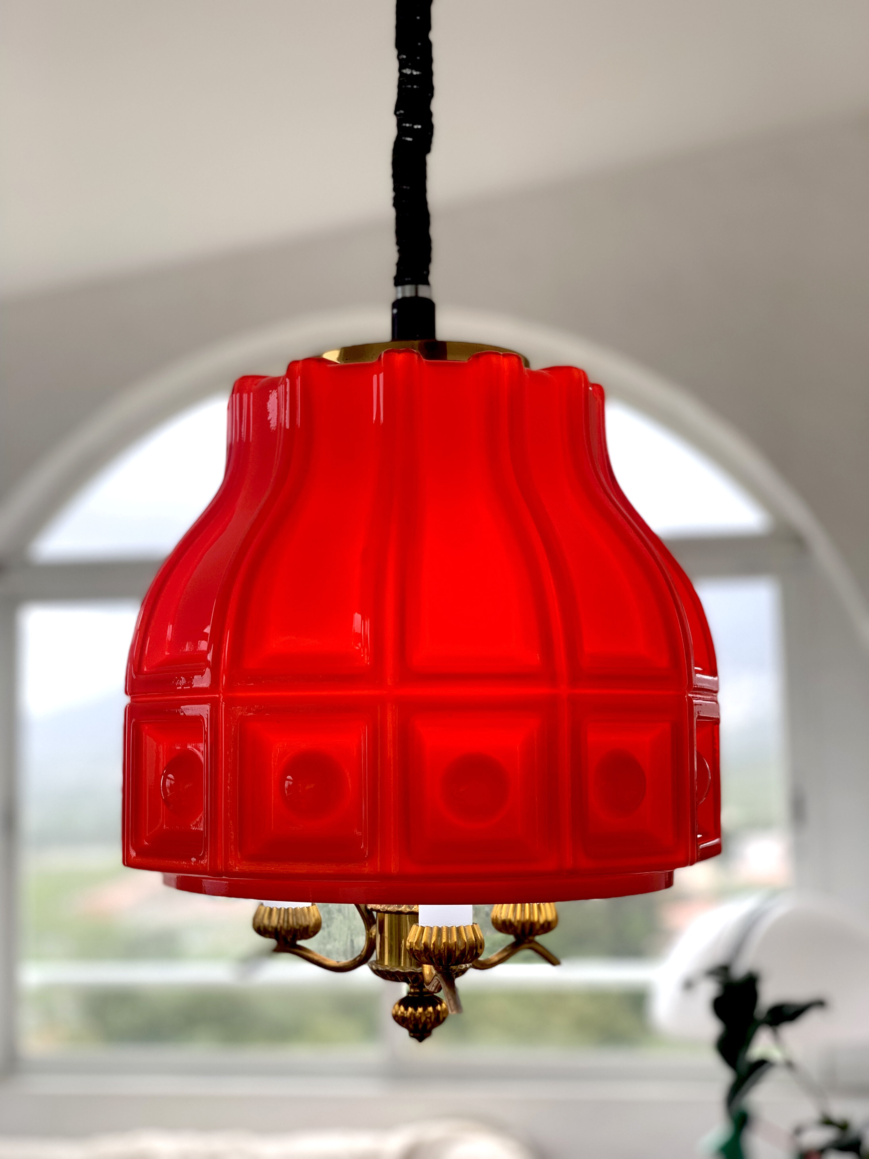 Helena Tynell pendant light for flygsfors Sweden, 1960s