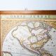 Frame and map "Orbis terrae compendiosa descriptio", Reproduction of an engraving Gérard Mercator