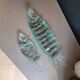 Pair of pressed glass sushi dishes