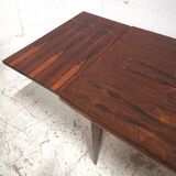 Scandinavian dining table, Rio rosewood, vintage design