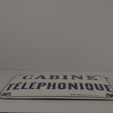 Bulging enamel plate "phone booth"
