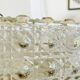 Square glass flush mount light ceiling or wall
