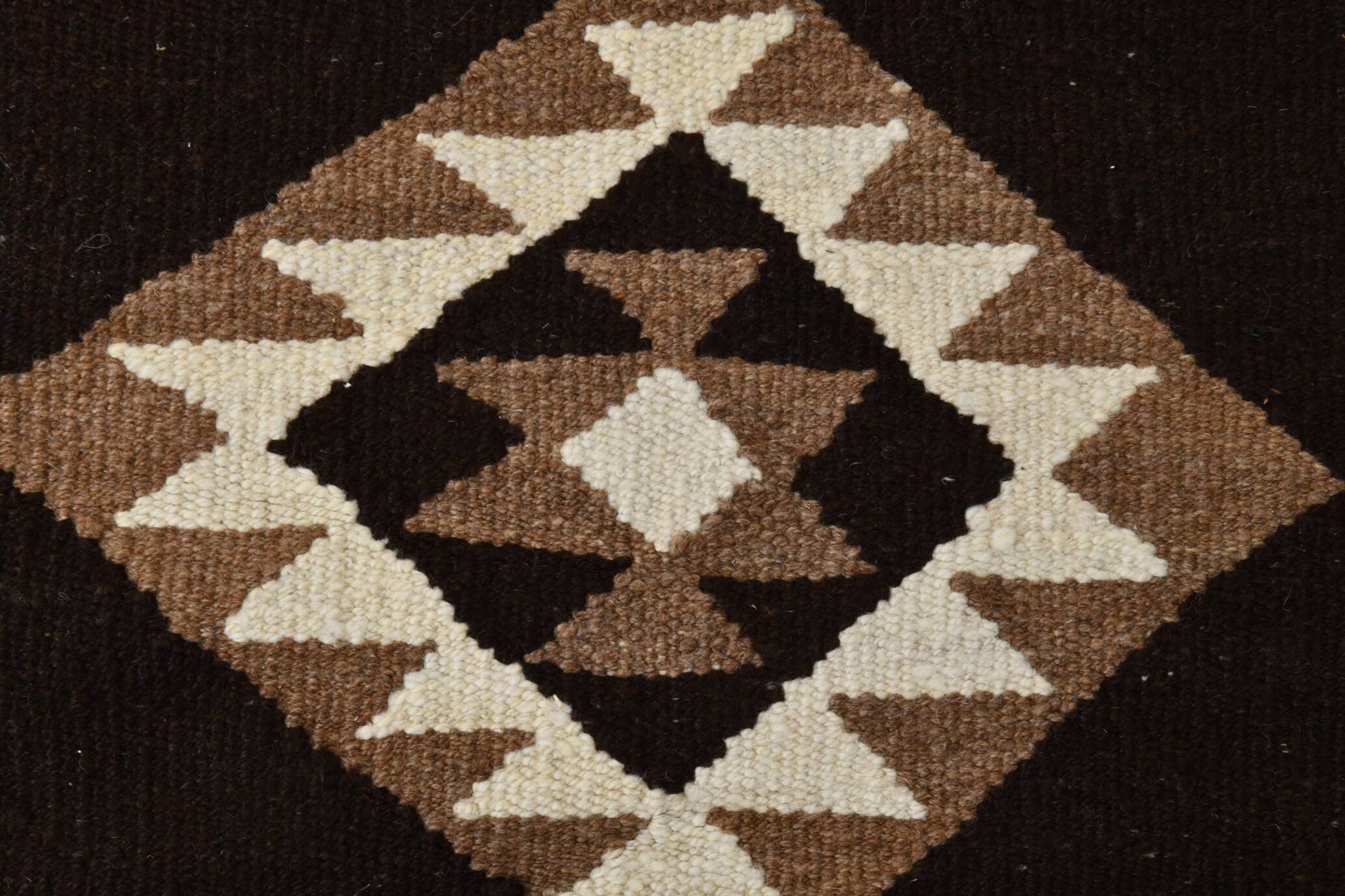 3x11 Kilim Cream & Brown Tribal Kilim Runner Rug, 99x322Cm