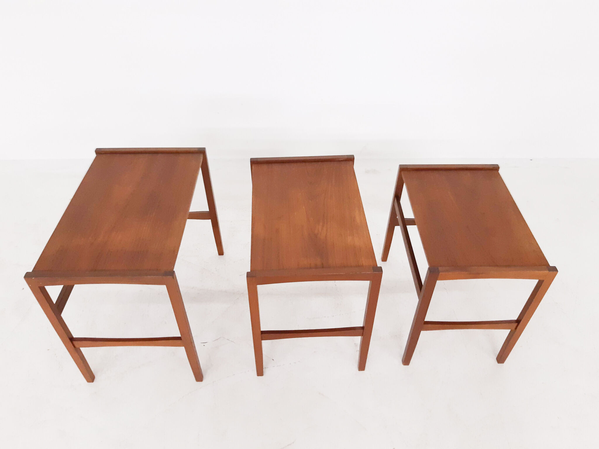 Mid-century teak nesting tables, The Netherlands 1950's