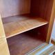Vintage oak grand buffet Mid-Century Scandinavian with tapered legs from the 50s/70s.