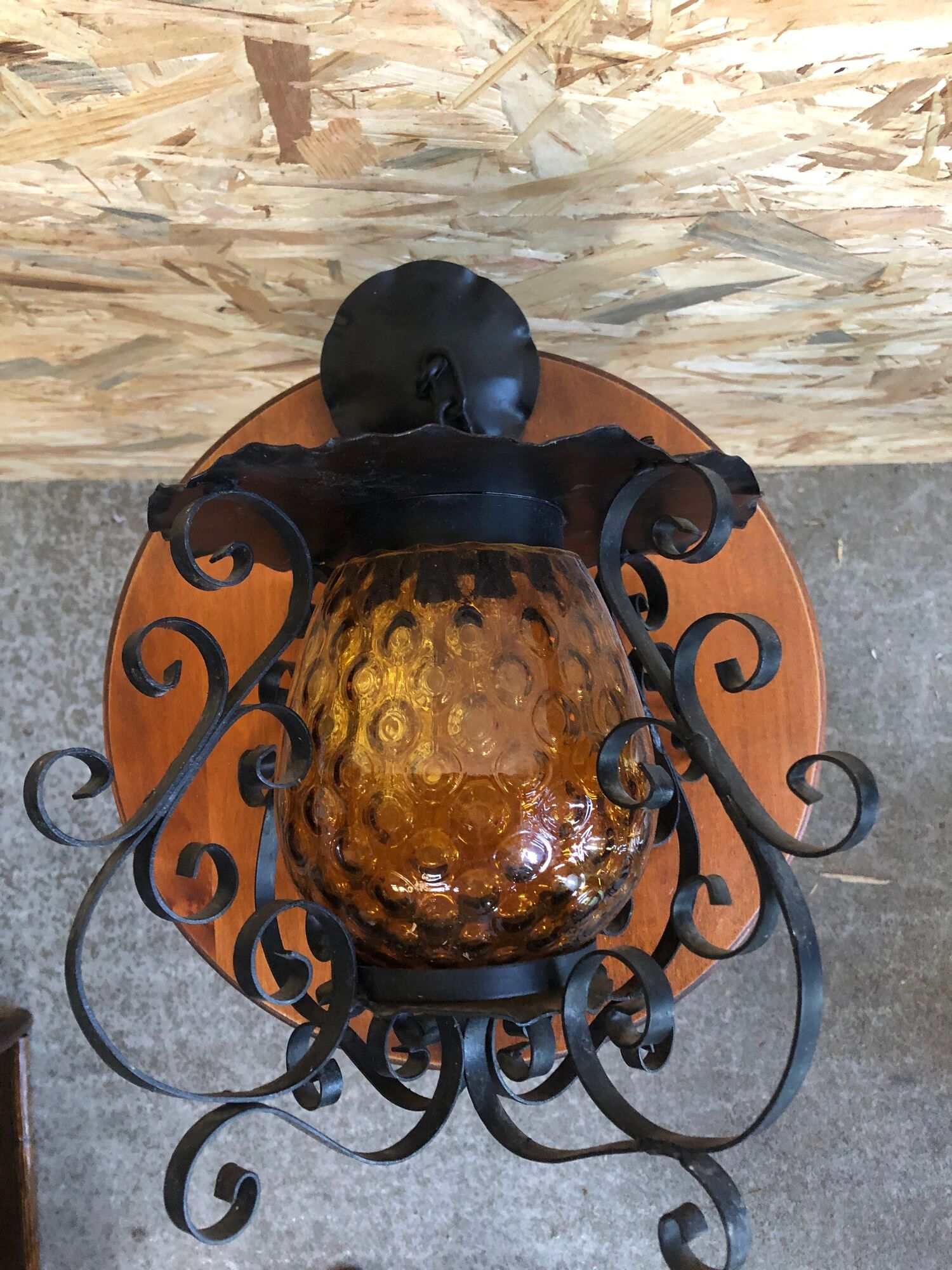 Old suspension lantern metal black