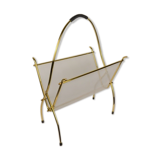 Magazines rack vintage brass 1960