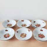Set of 12 bowls decorated with Creartis Renaix fruit