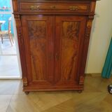 Bahut Buffet 1900 - Napoléon III - Placage noyer - 1 tiroir - 2 portes