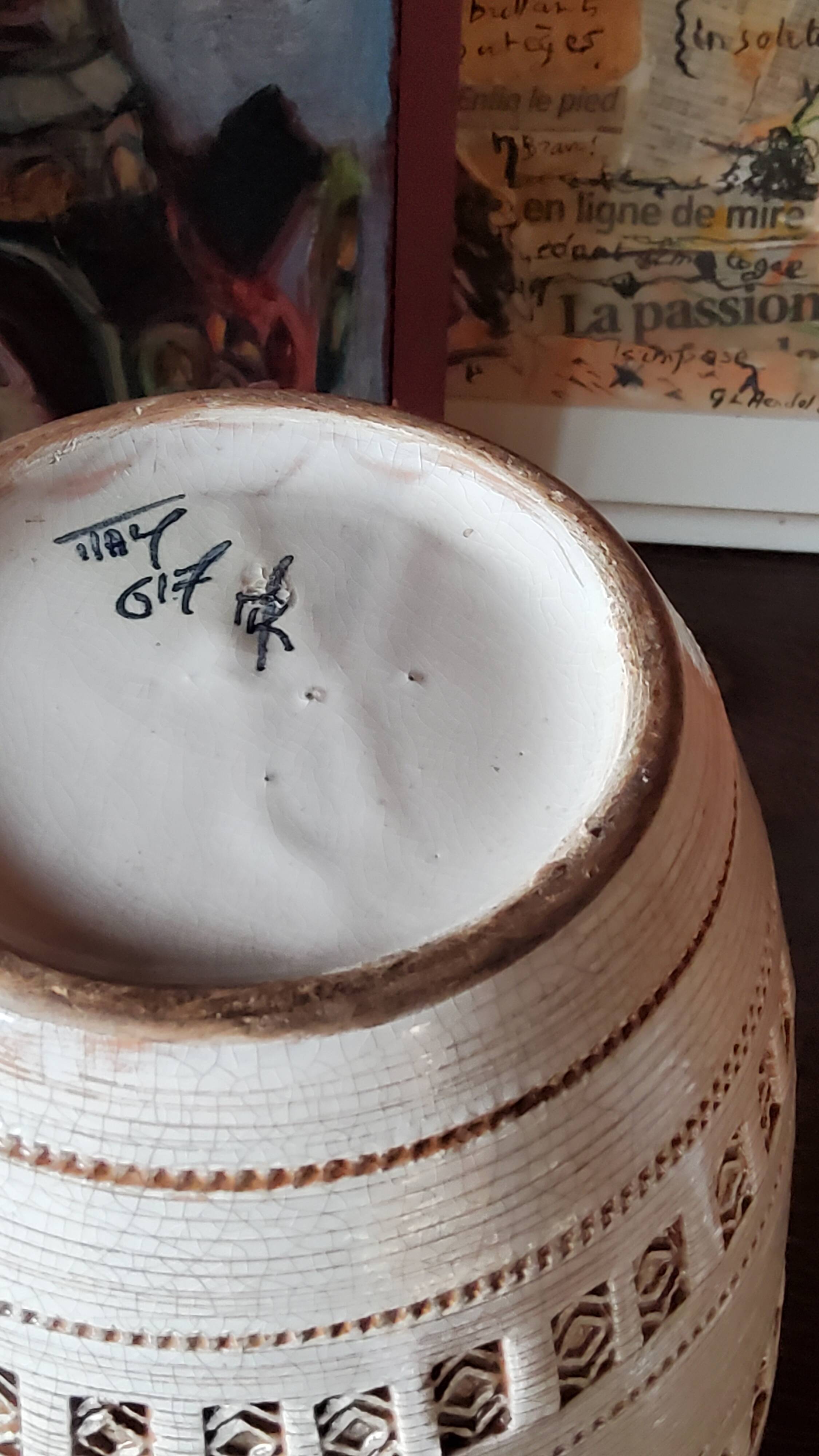 Ceramic vase by Aldo Londi for Bitossi 30cm 1950