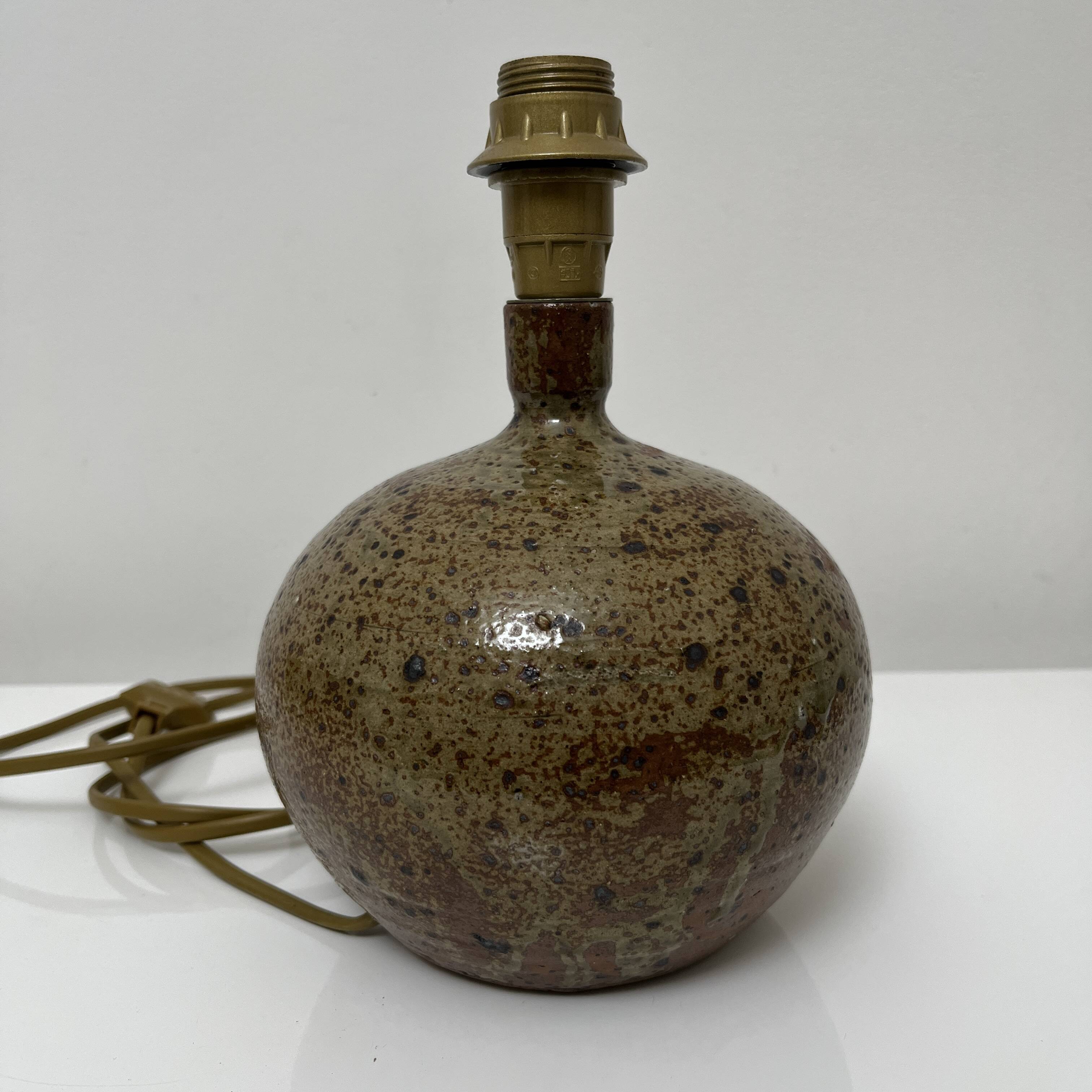 Guy Baudat pyrite stoneware lamp in the La Borne Julia style
