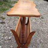 Vintage wicker wood magazine holder