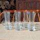 Six verres à shot en cristal gravé