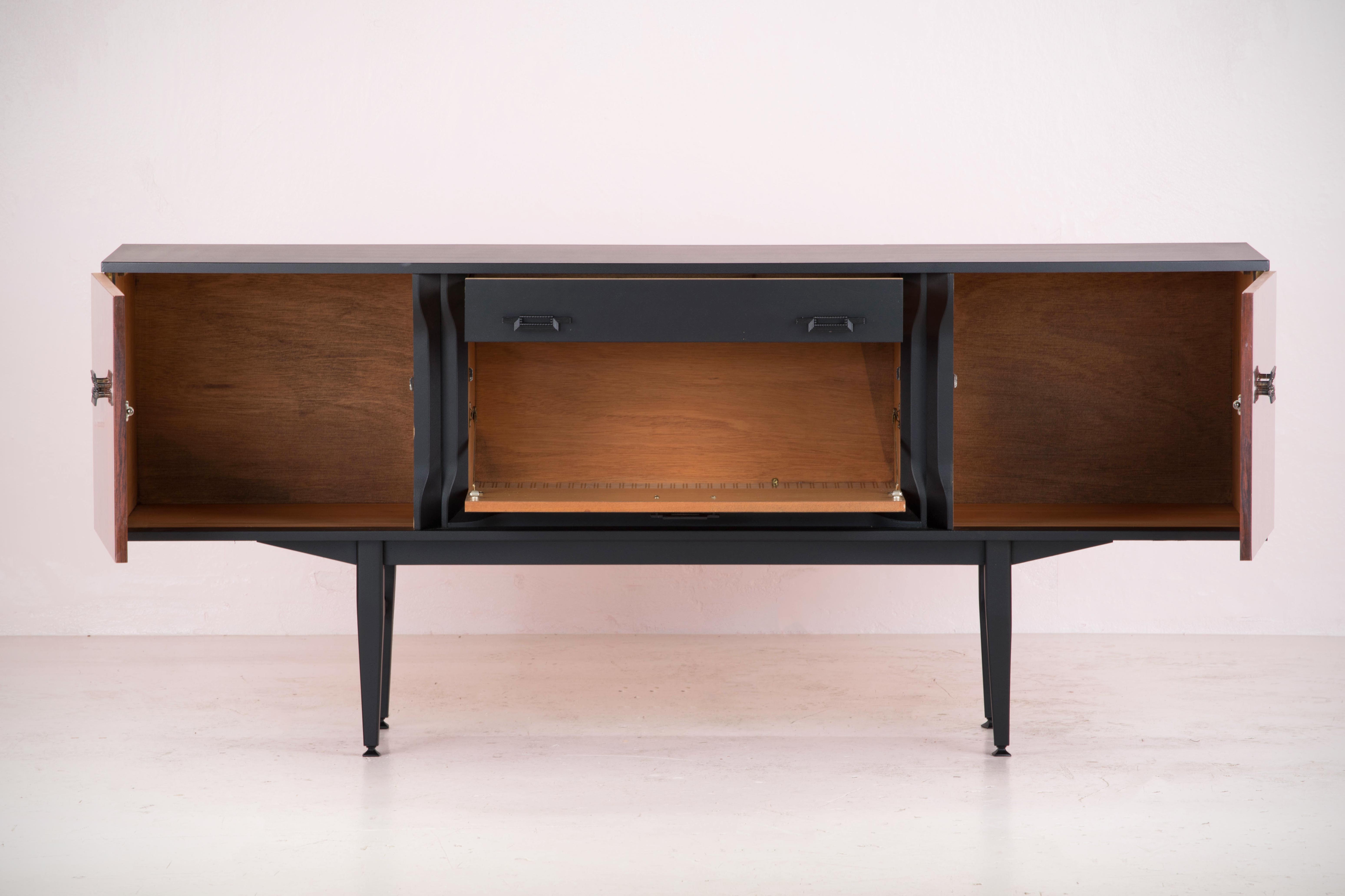 Vintage black  and rosewood sideboard