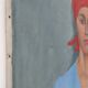 Expressionist portrait of a woman, Belgium 20th century