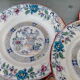 Lot de 5 assiettes à dessert Creil et Montereau Terre de Fer aux motifs de l'Asie