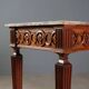 Antique neoclassical console in walnut with a marble top, 18th century.