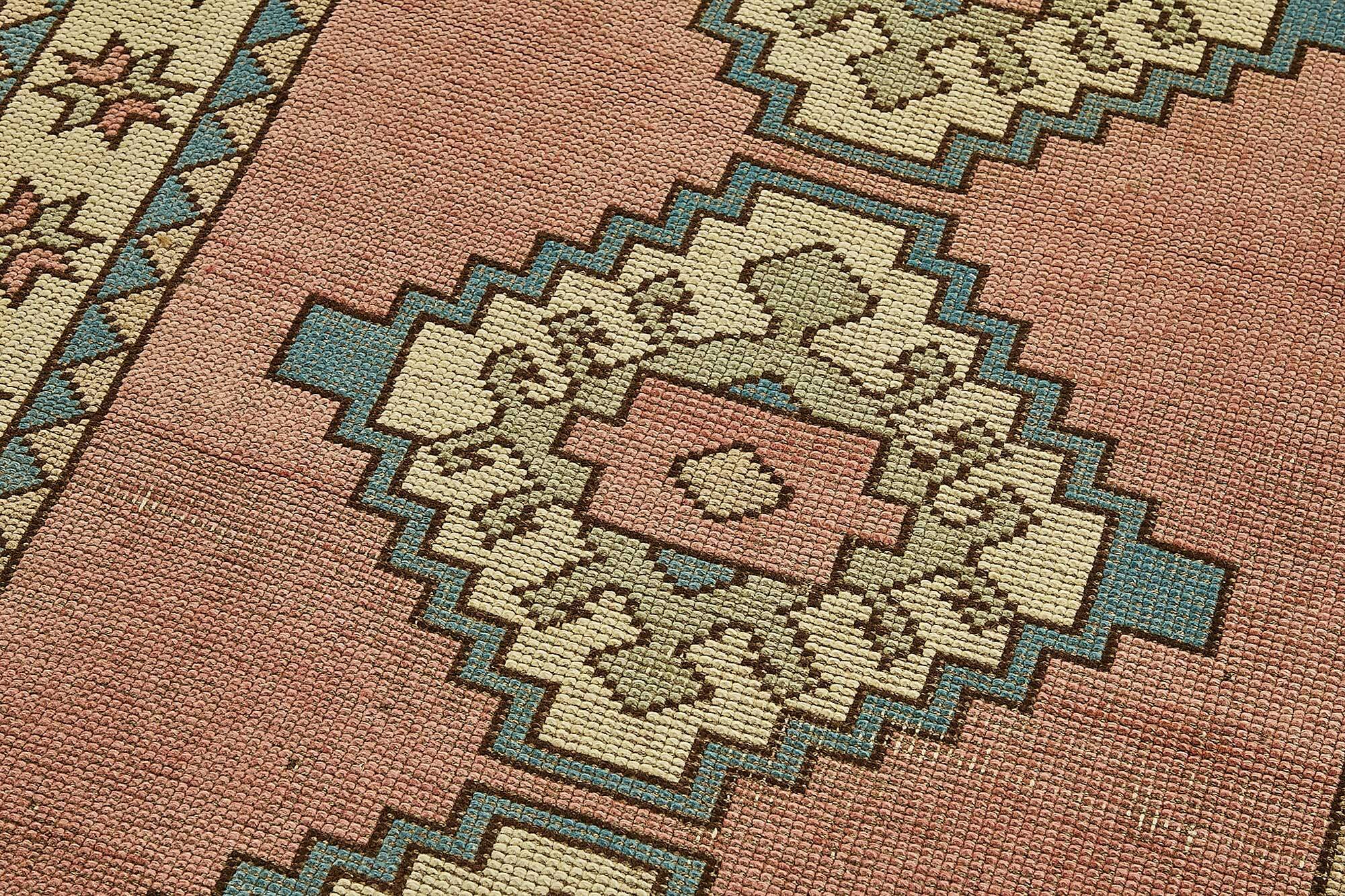 Turkish Vintage Anatolian Rug 104 cm x 196 cm