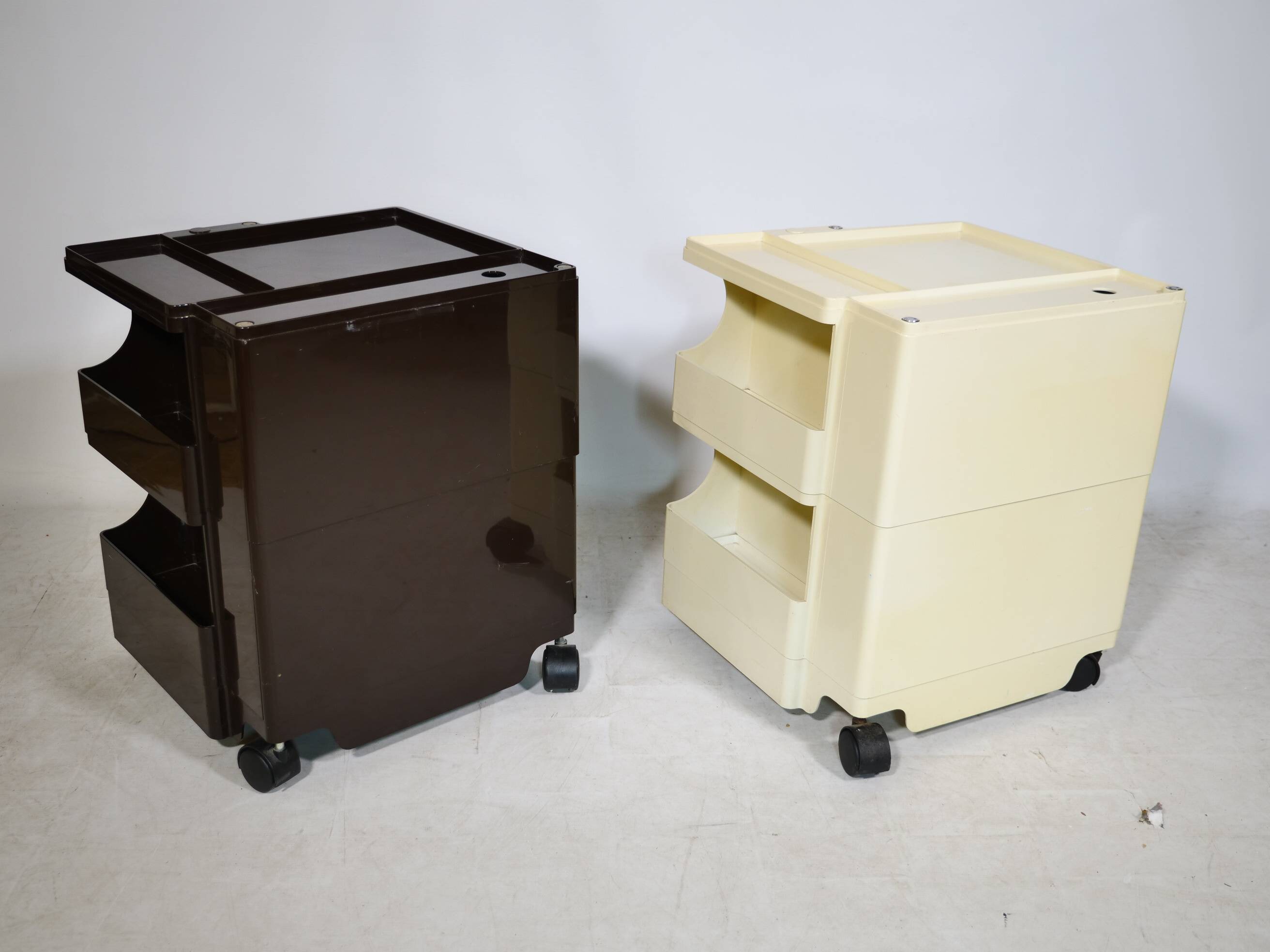 Space Age Rolling Cabinets in Plastic by Joe Colombo, Set of 2, 1970