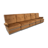 Mid century modular sofa in brown velvet