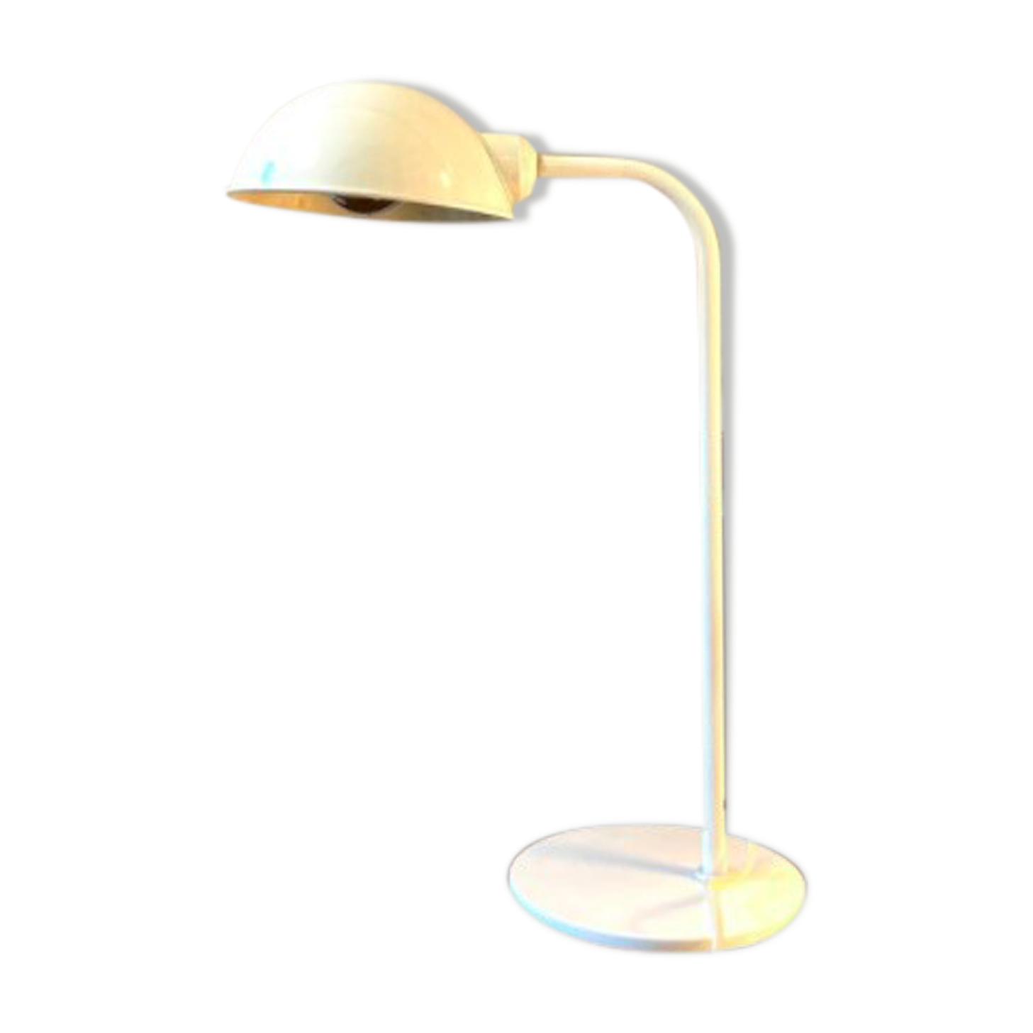White metal desk lamp