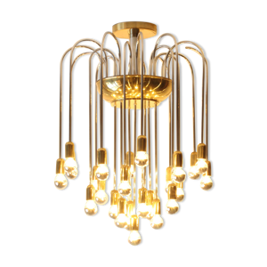 lustre tubulaire en chrome