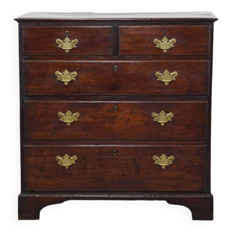 Beautiful antique 19th-century English chest of drawers with 5 drawers