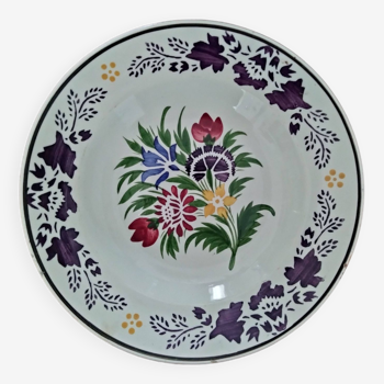 Niderviller soup plate hand painted flower