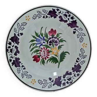 Niderviller soup plate hand painted flower