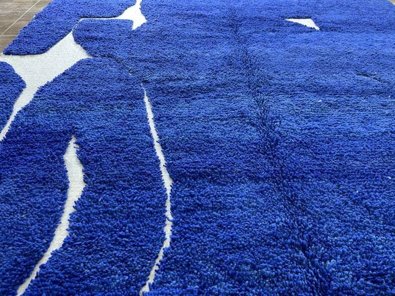 Moroccan rug, blue, 150/250cm