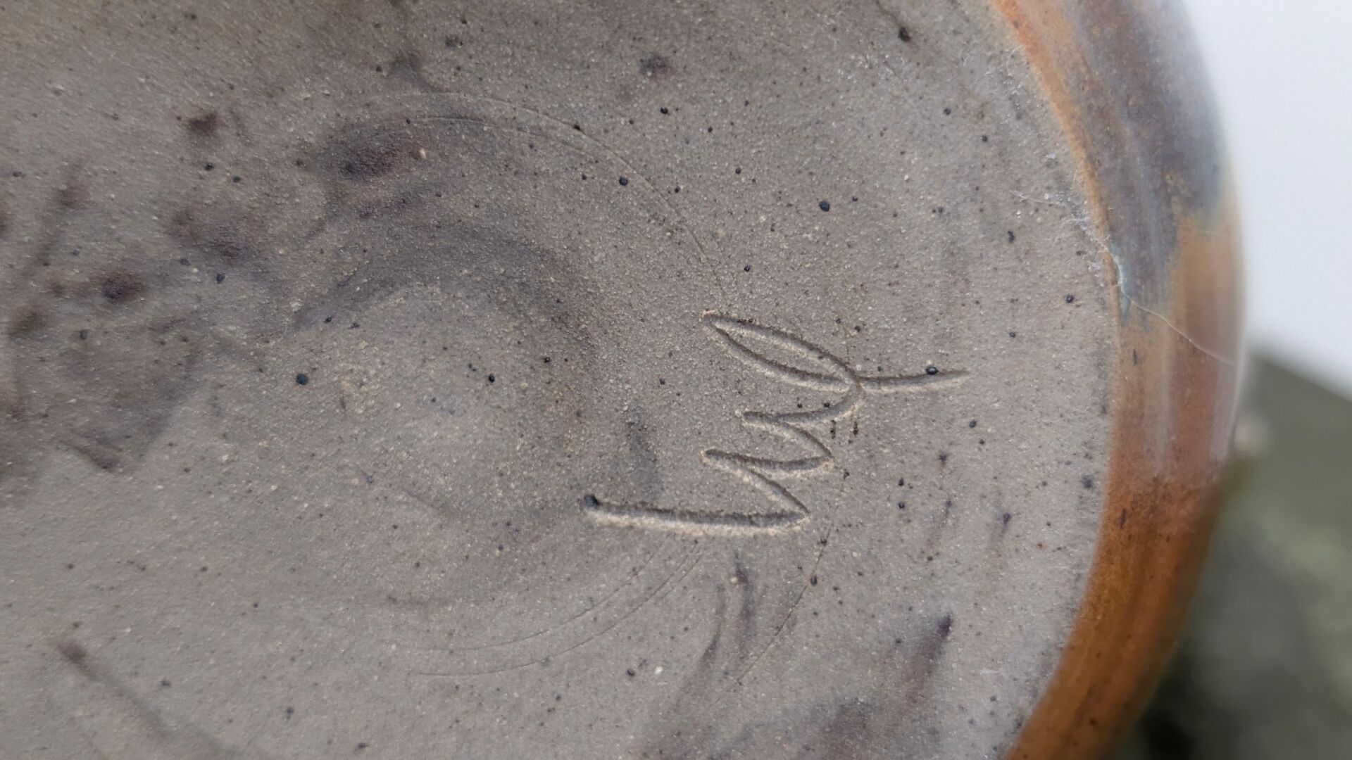 Glazed stoneware pitcher signed JM – Jean-Marie Delahaye – Relief decoration