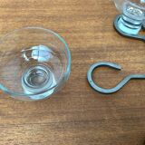 Mid-century metal and glass candle holder suspension from Denmark, 1960s.