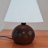 Wooden ball table lamp