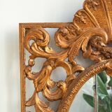 Miroir doré ancien XIXe Bois