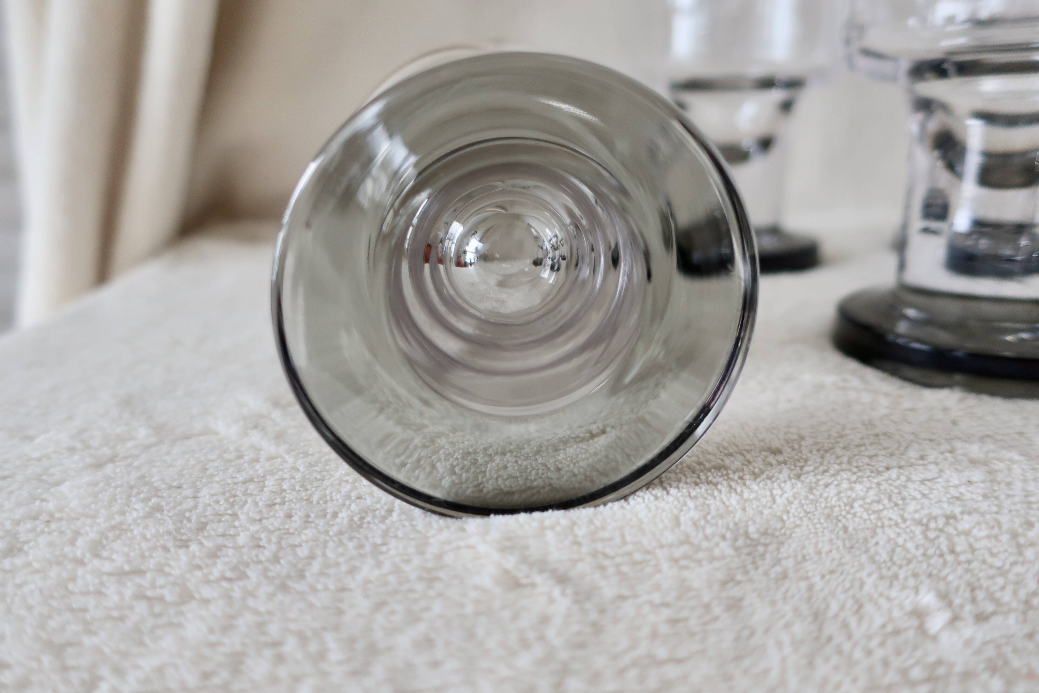 8 Scandinavian Drinking Glasses in Crystal 1970s