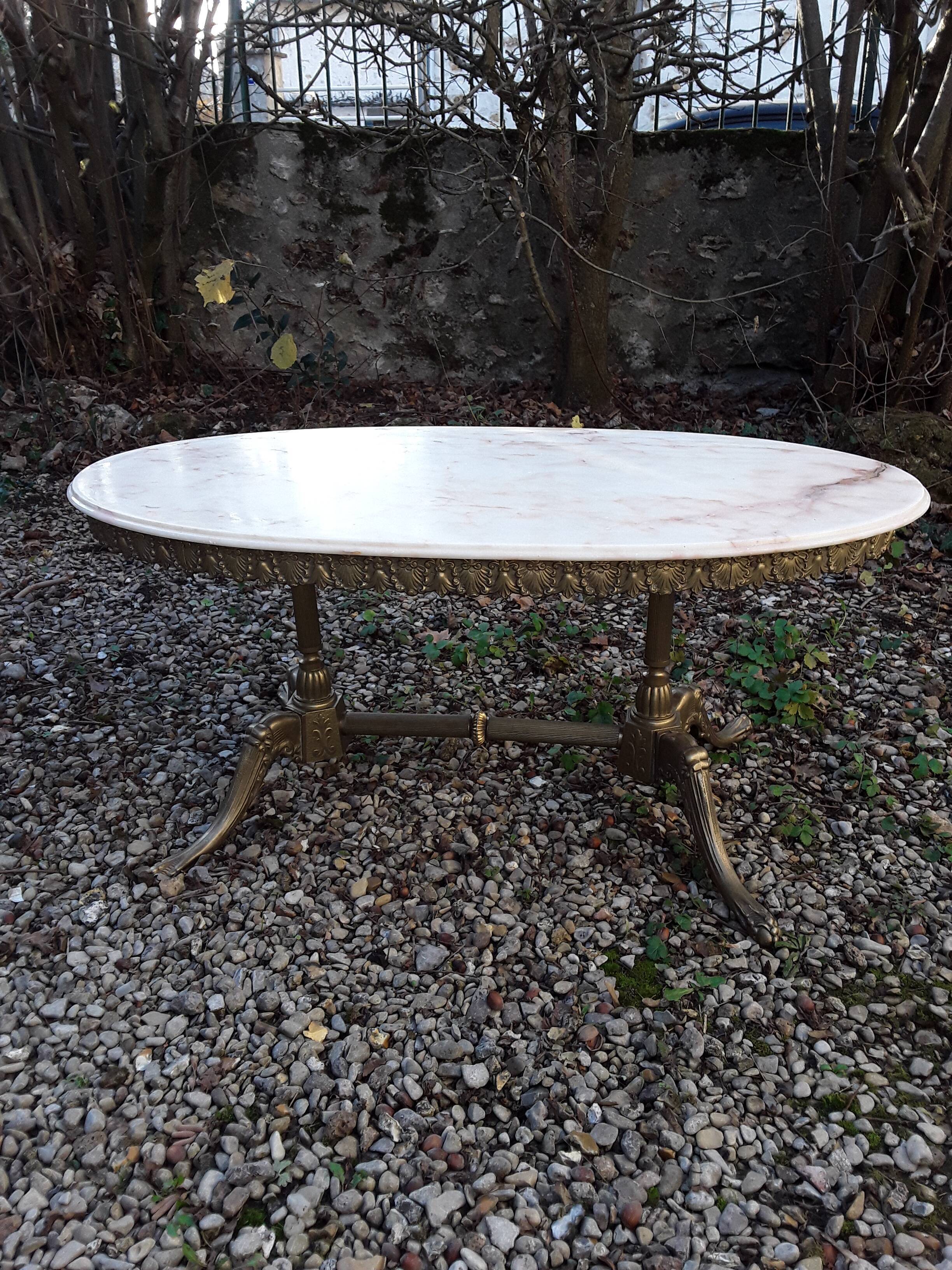 Louis XV style marble coffee table