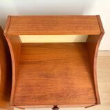 Pair of Scandinavian teak bedside tables
