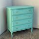 Commode vintage vert menthe 1950