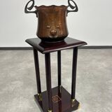 Secession pedestal in mahogany